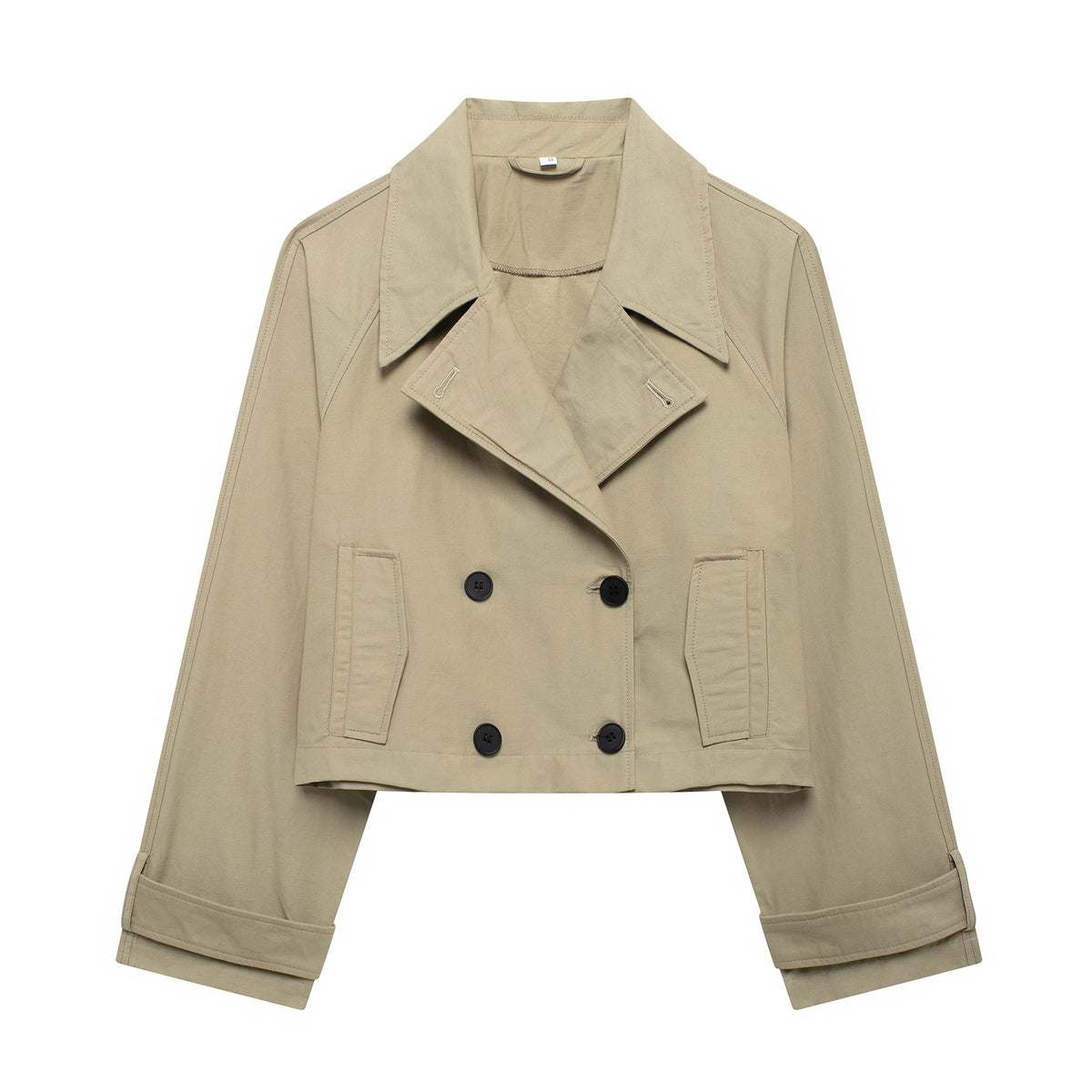 Trench Short Jacket Khaki
