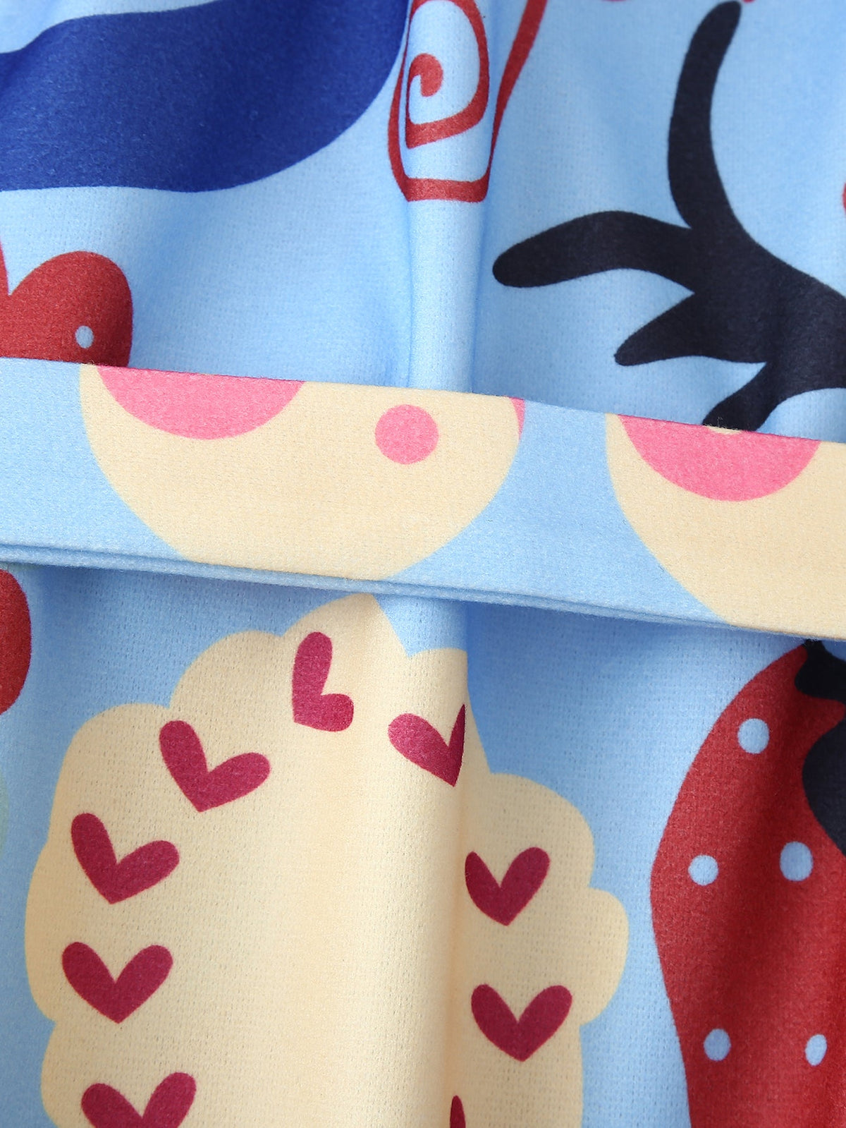 Fun Printing Long Sleeve Trench Coat