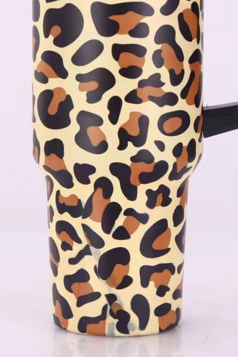 40 Oz Leopard Print Stainless Steel Tumbler