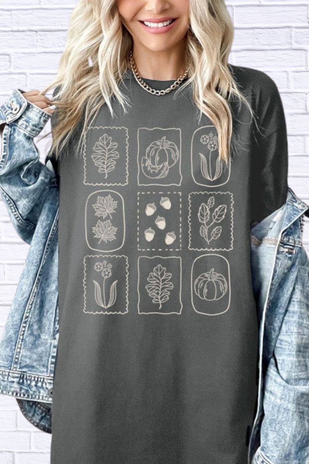 Autumn Graphic Heavy Cotton Tee CHARCOAL