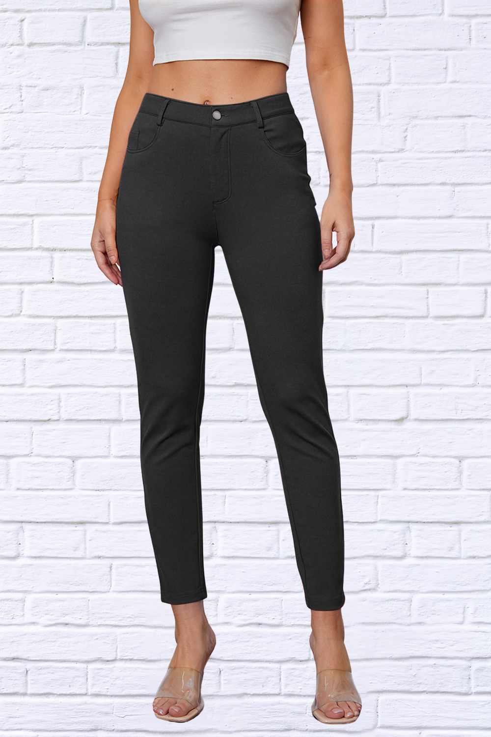 Stretchy Stitch Pants Gray