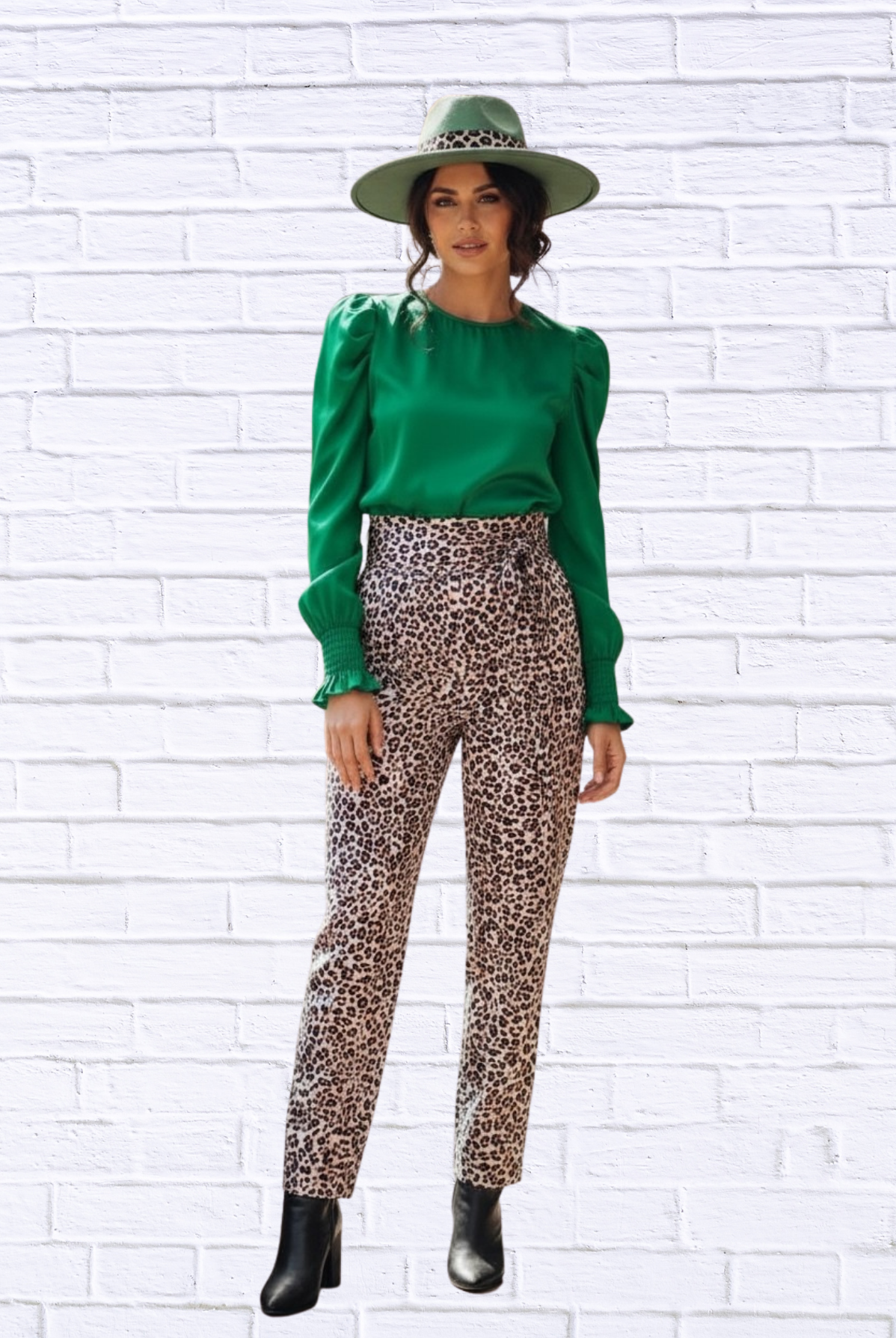 Leopard Knit Pants