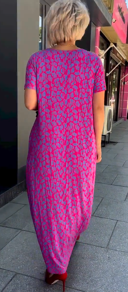 Chic long printed dress