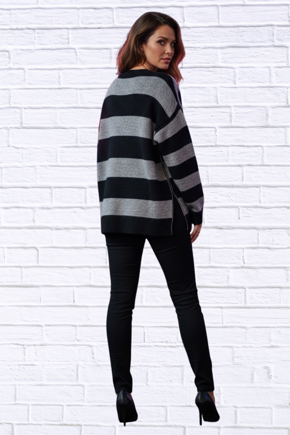 Ellis Black and Grey Sweater