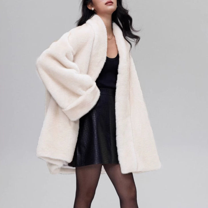 Elegant Mid-Length Fur Coat for Women