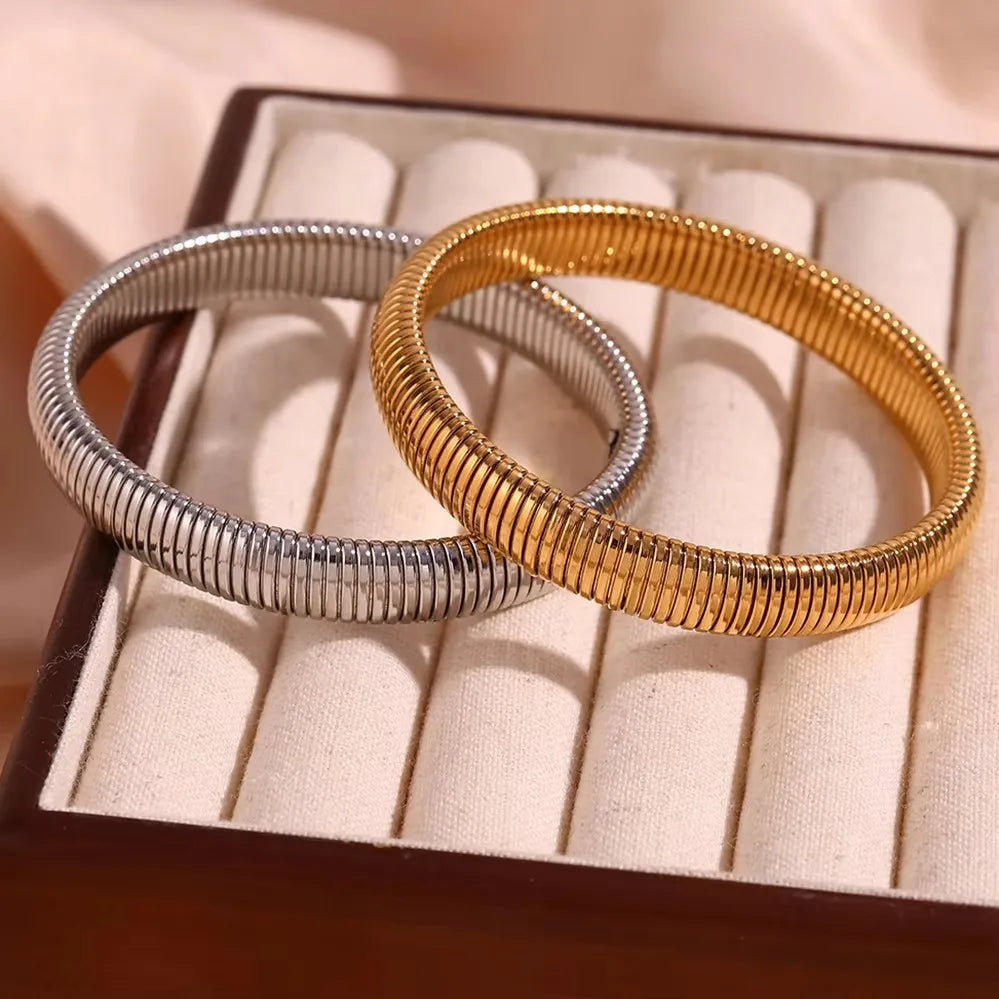 Stretchable 18K Gold Plated Bracelets Jewelry