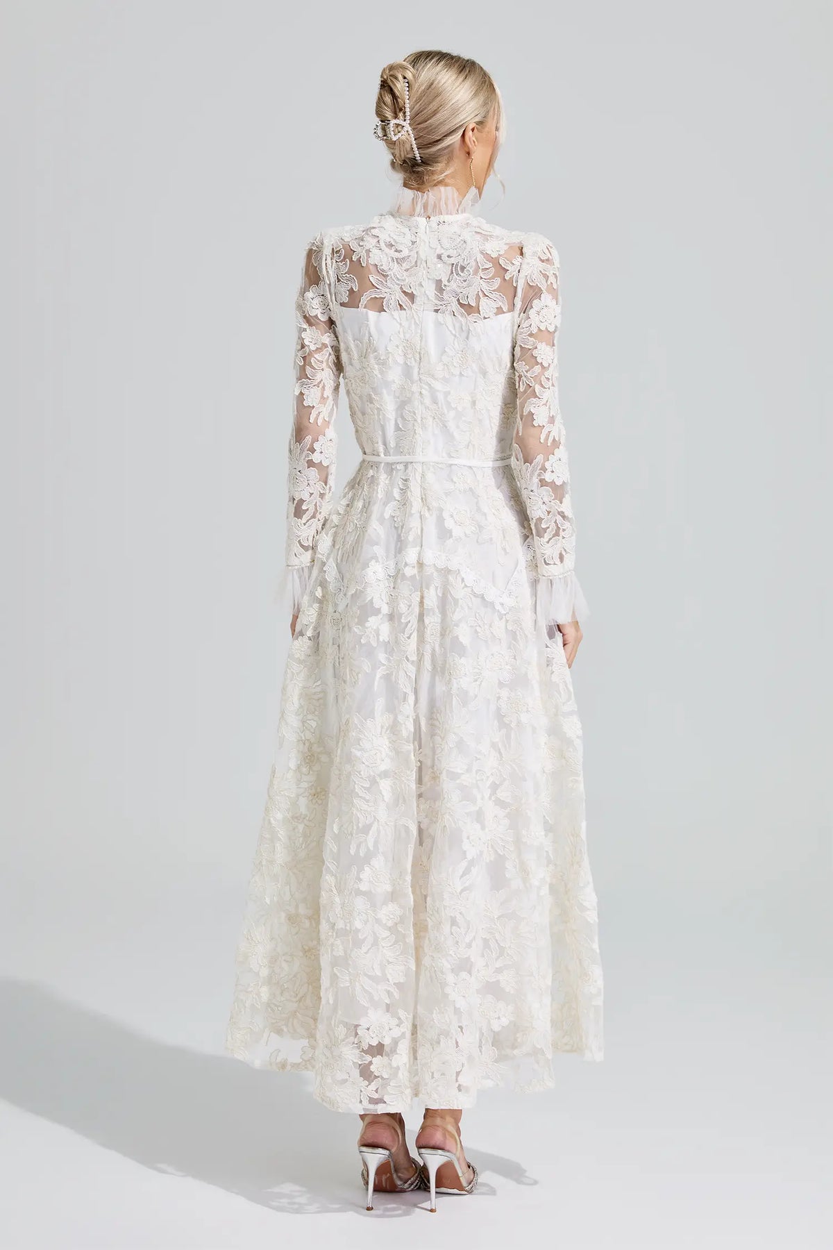 Judith White Lace Maxi Dress