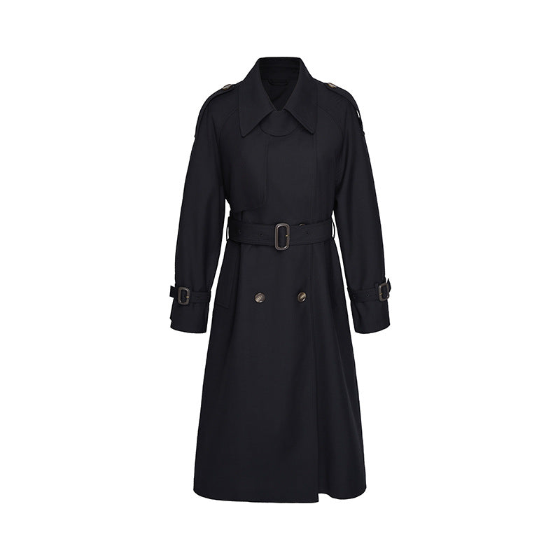 Non Ironing Casual Trench Coat Black