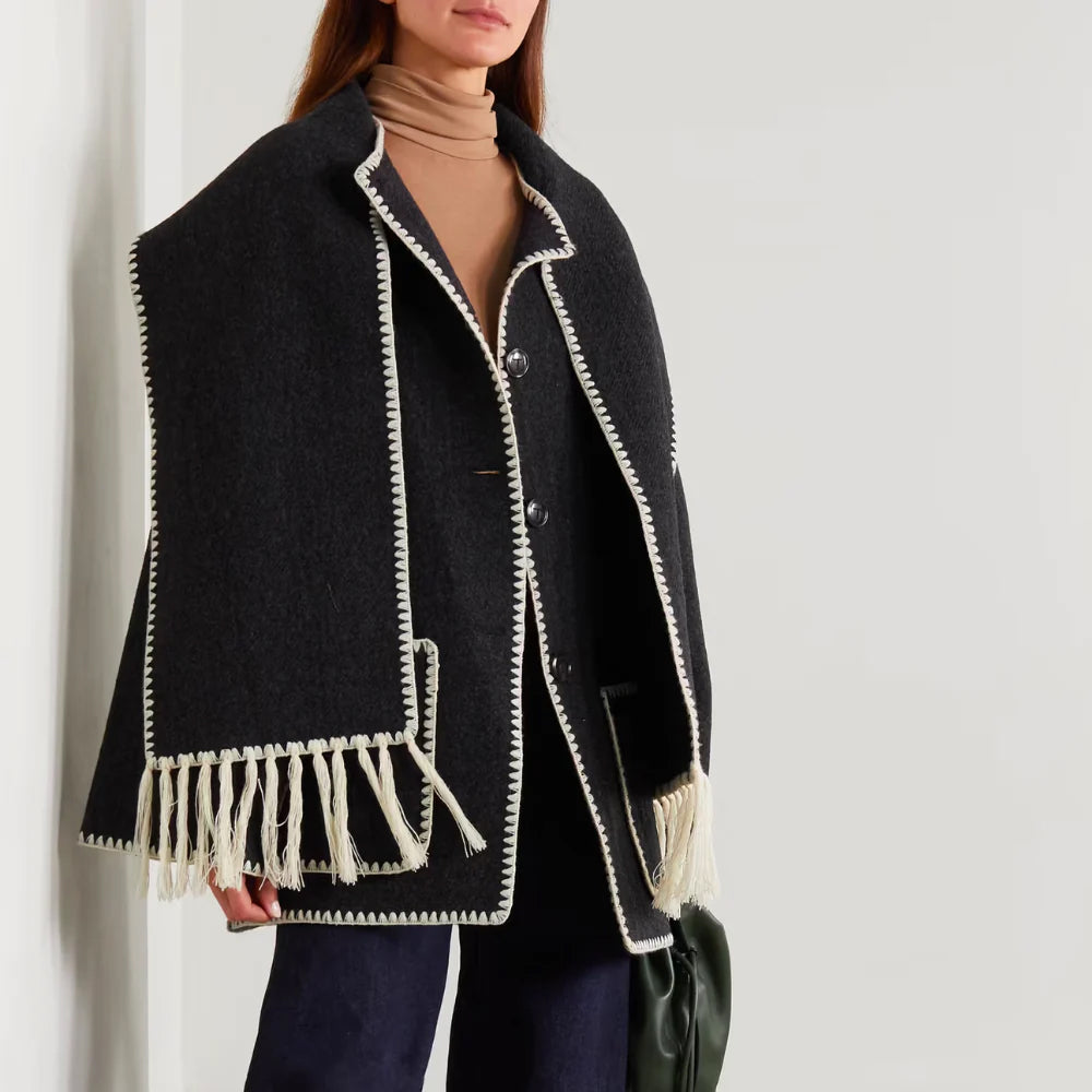 Sofia Amoretti Wool Scarf Coat