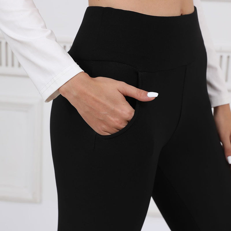 Women’s Fleece-Lined Thermal Leggings with Pockets
