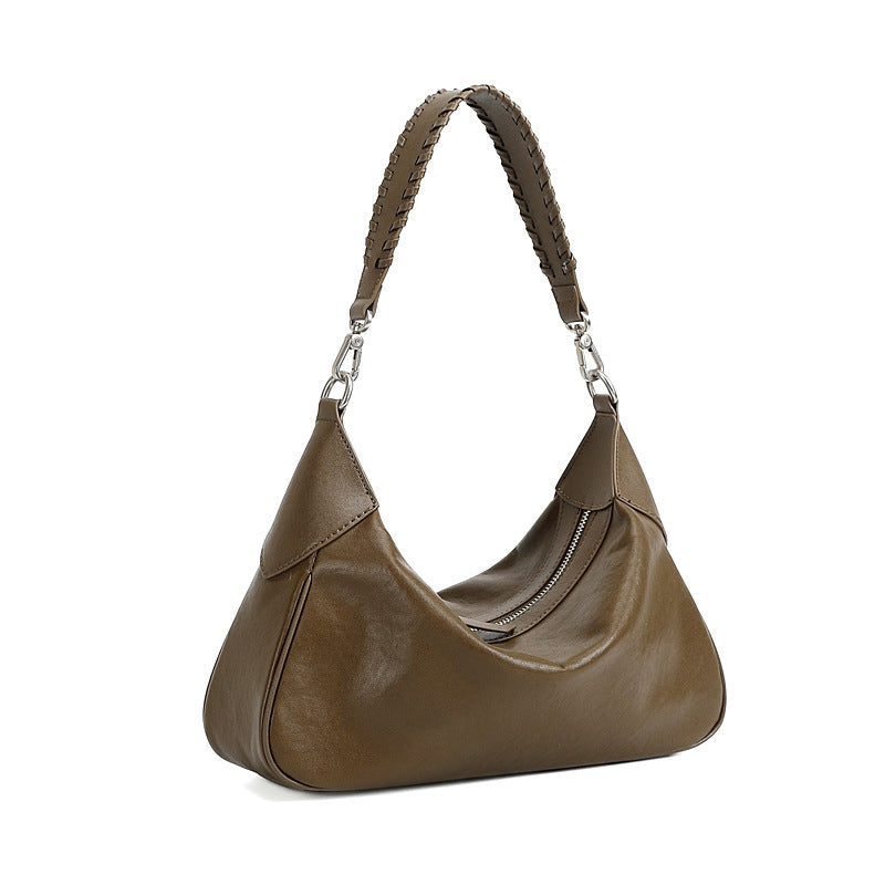 Women’s Genuine Leather Short-Handle Shoulder Bag