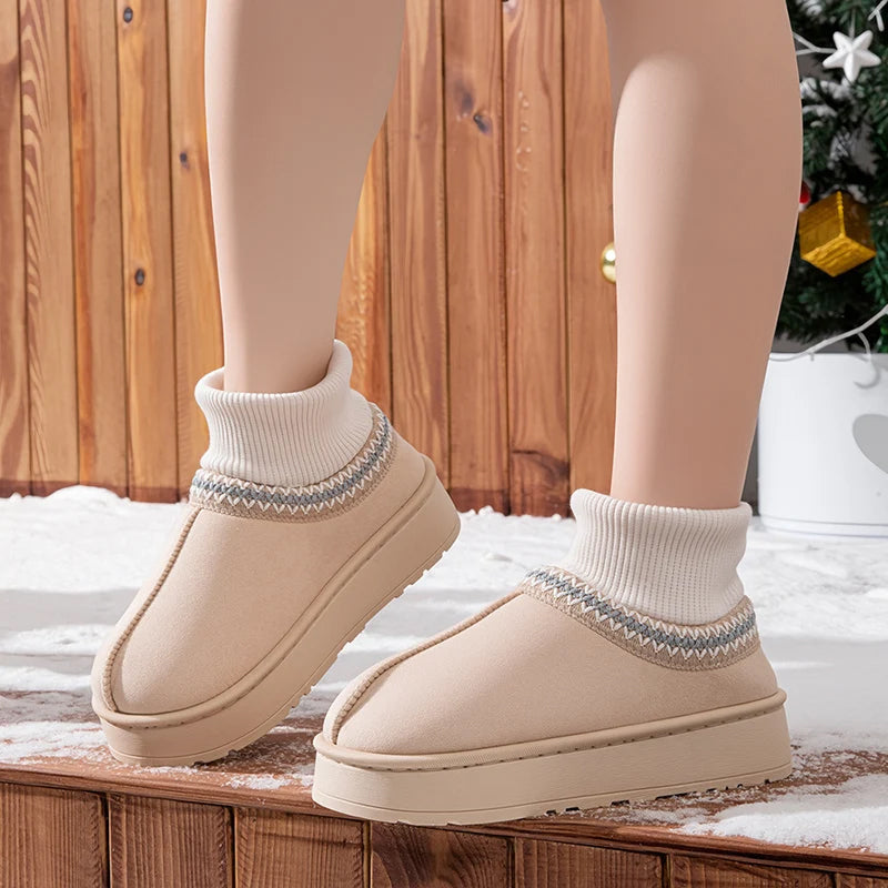 Women’s Plush Indoor Ankle Slipper Boots