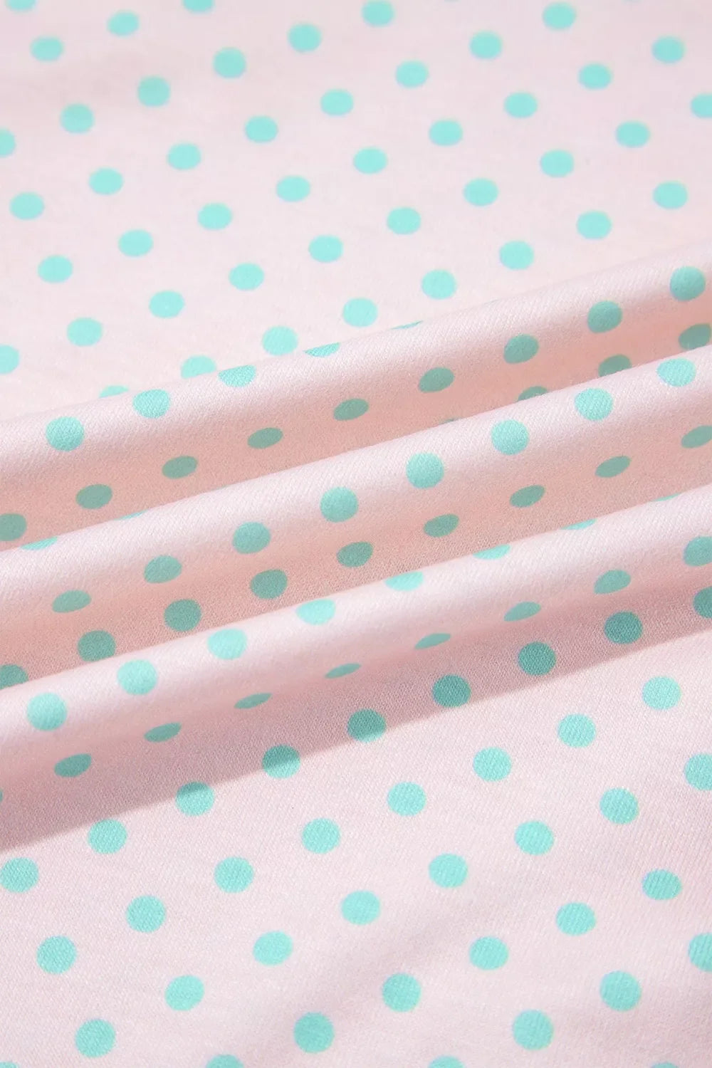 Striped Polka Dot Patchwork Polo Collar Long Sleeve Top