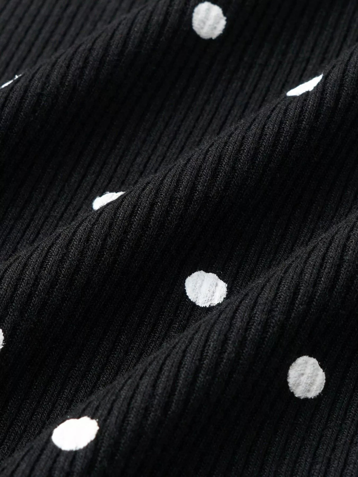 Polka Dot Button-Down Knit Cardigan