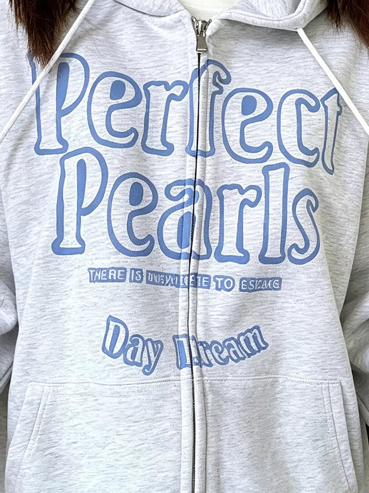 Letter Graphic Zip-Up Hoodie