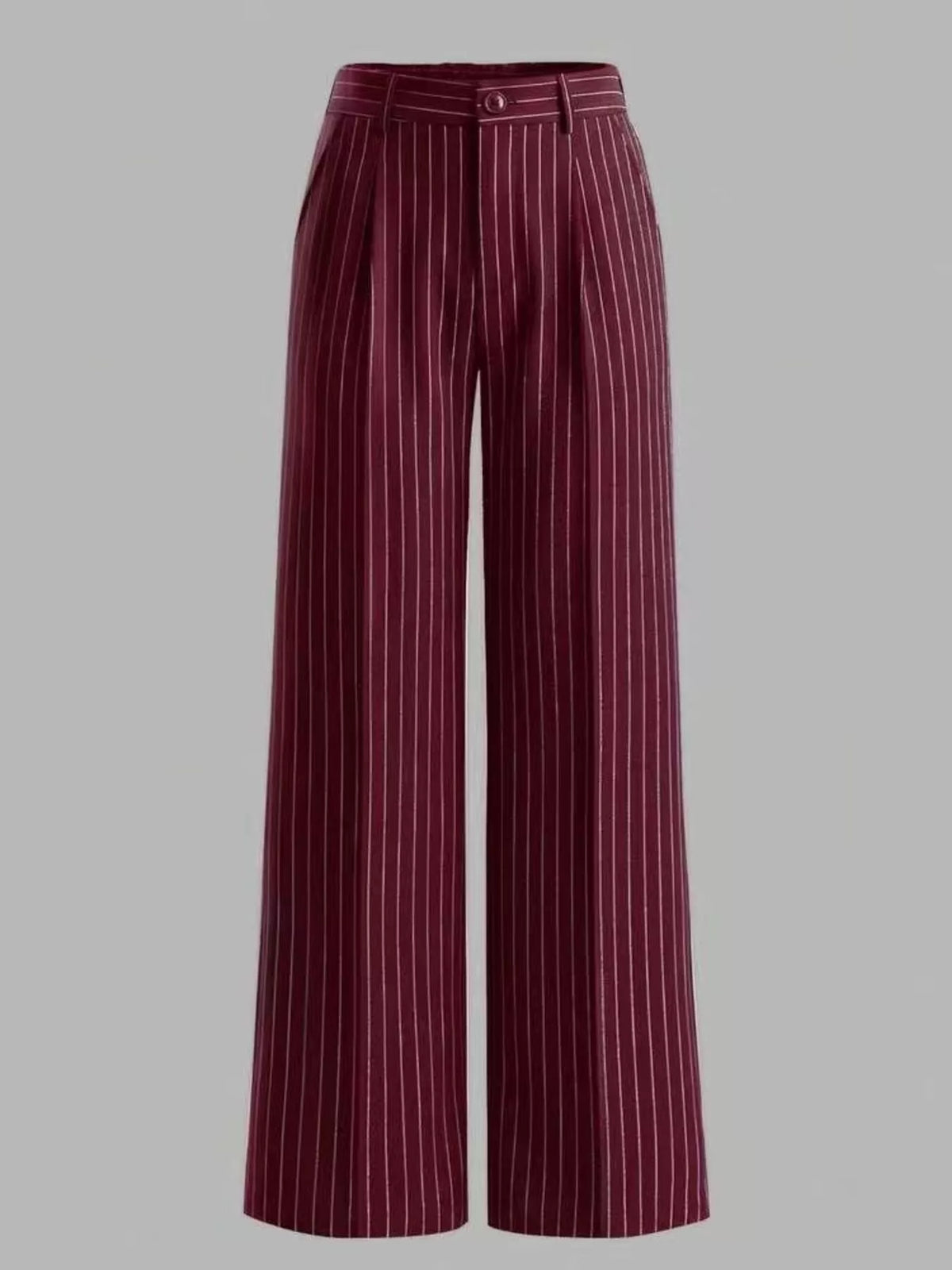 High-Waisted Striped Wide-Leg Pants for Women