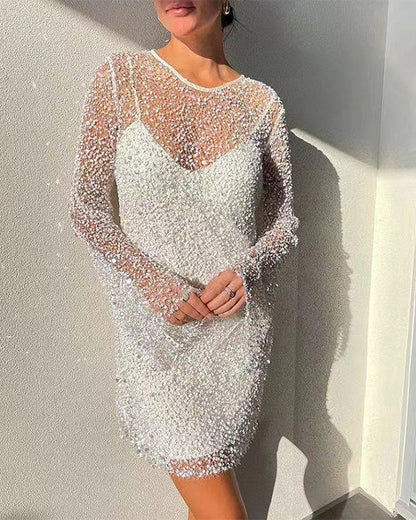 Clidress Glittering Nail Pearl 2 Pieces Dress