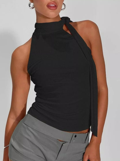 Halter Neck Ruched Top