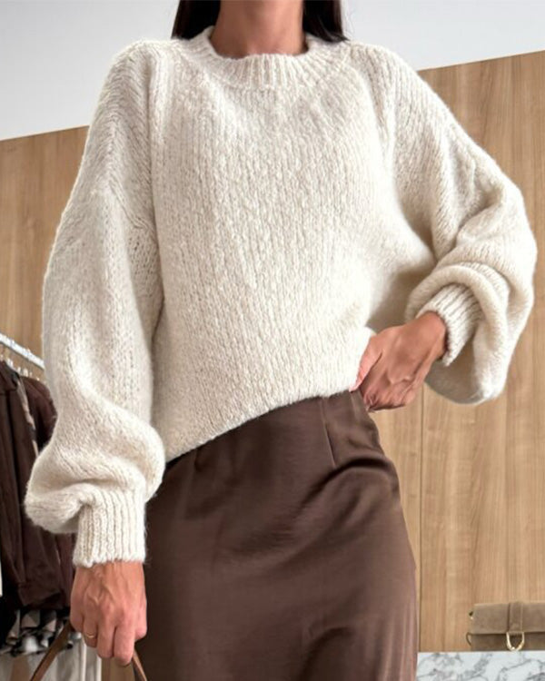Clidress Loose Fit Pullover Sweater