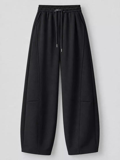 Full Size Drawstring Loose Fit Wide-Leg Sweatpants Plus Size