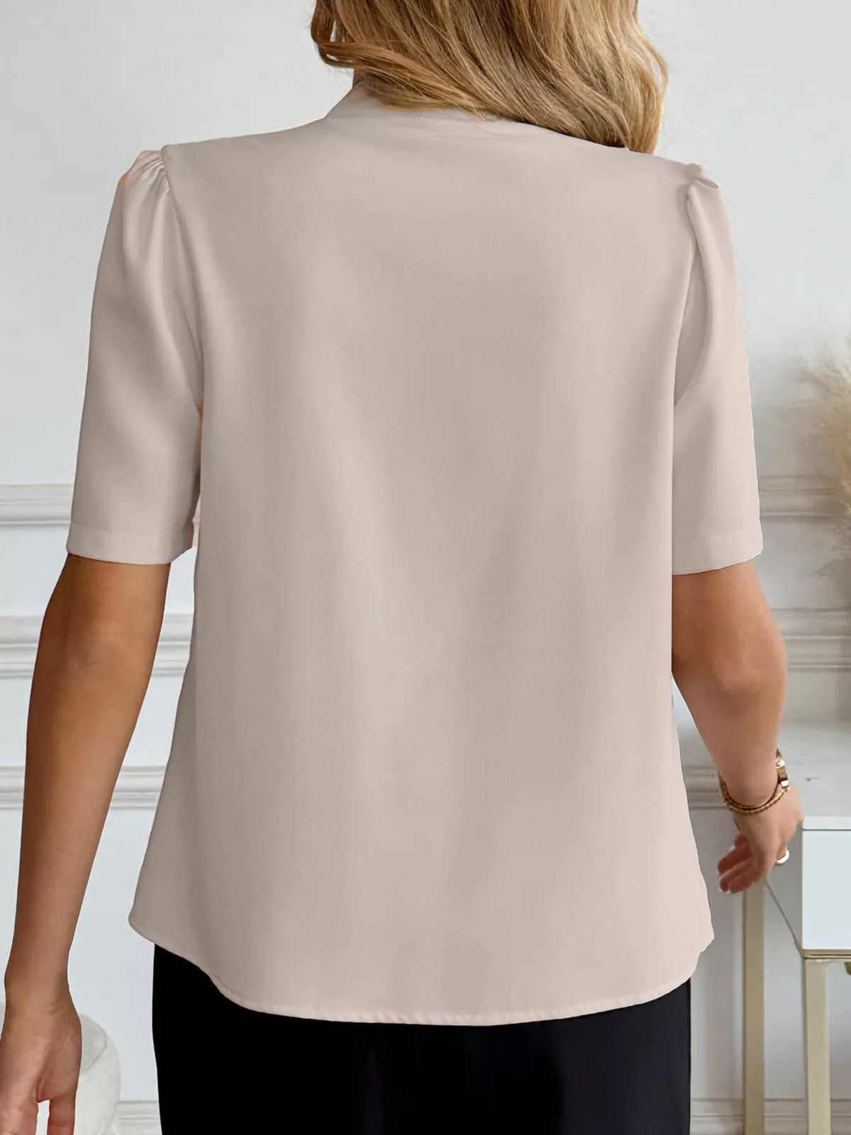 V-Neck Button-Down Shirt