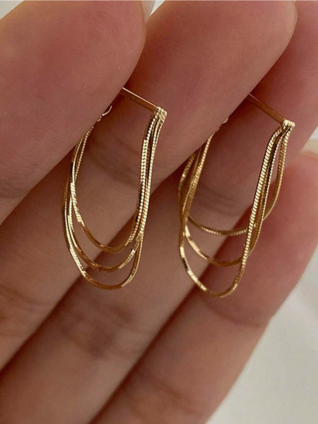 Simple Metal Chain Earrings