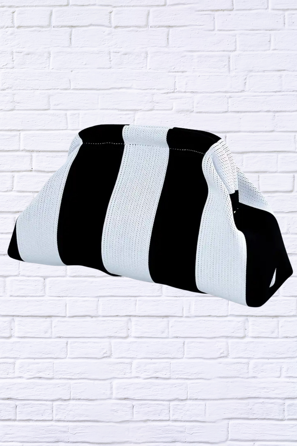 Make Up Bag or Clutch Bag Black and White