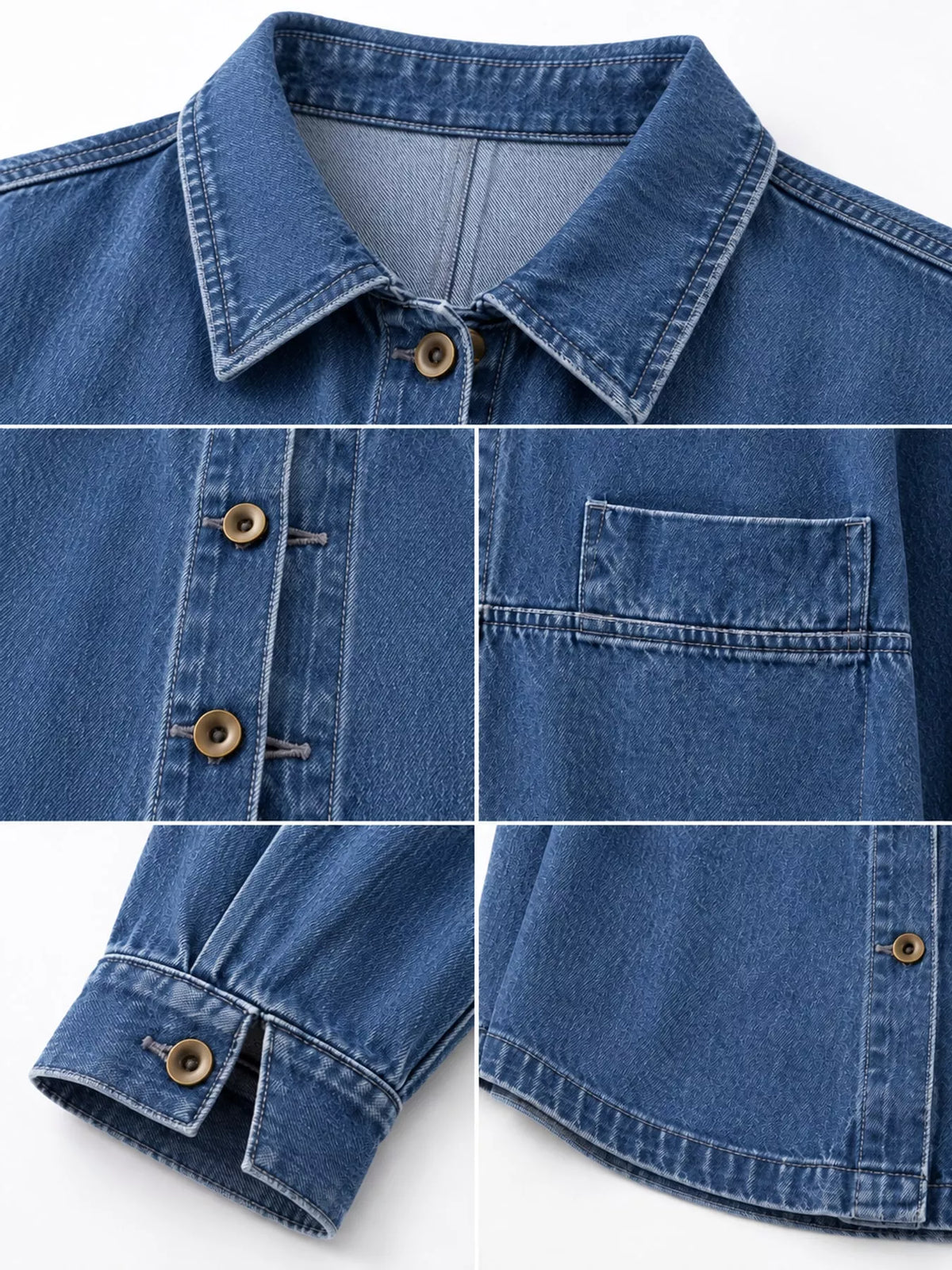 Full Size Oversized Button Up Denim Shacket Plus Size