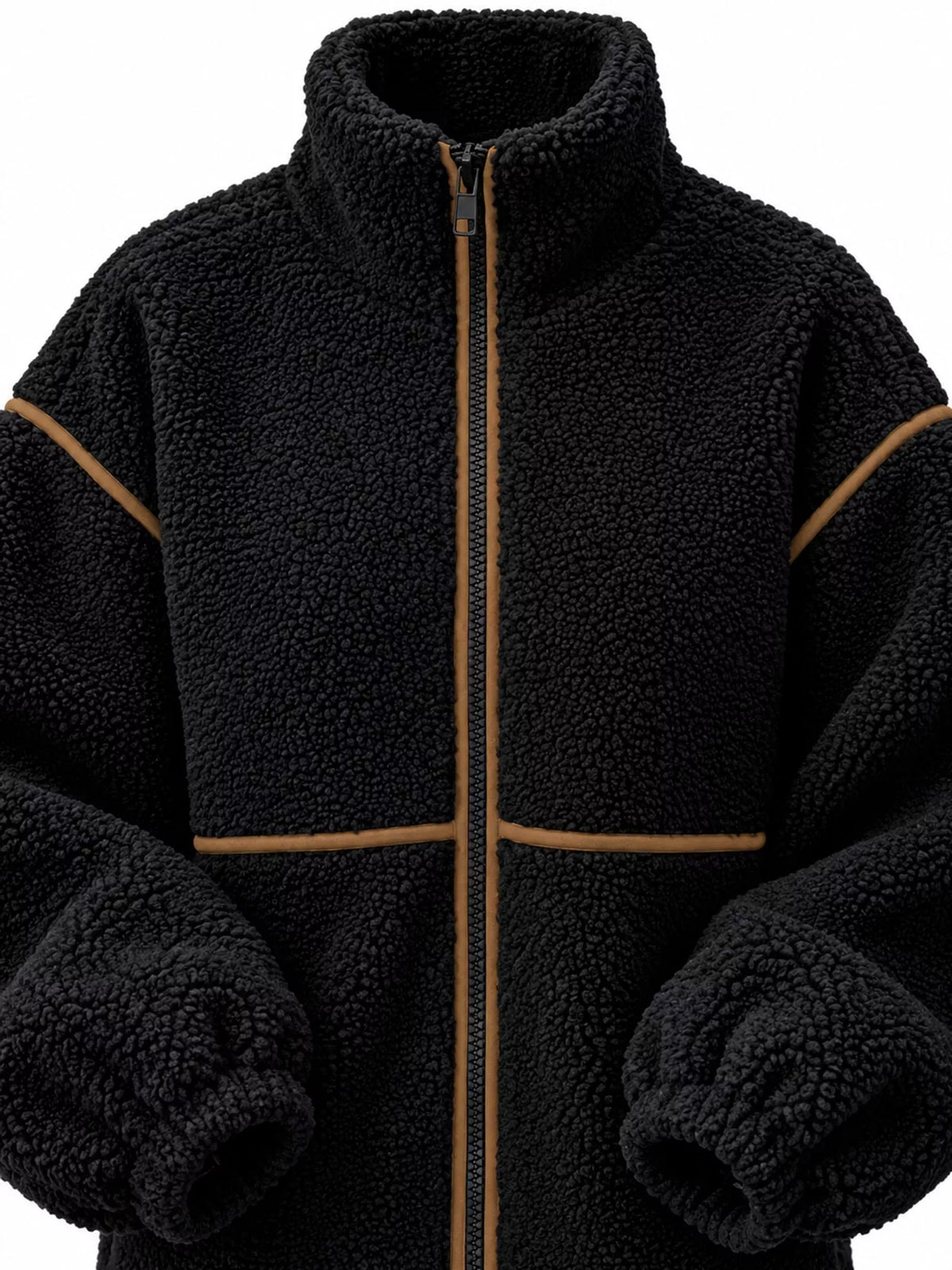 Stand Collar Cozy Sherpa Fleece Zip-Up Jacket