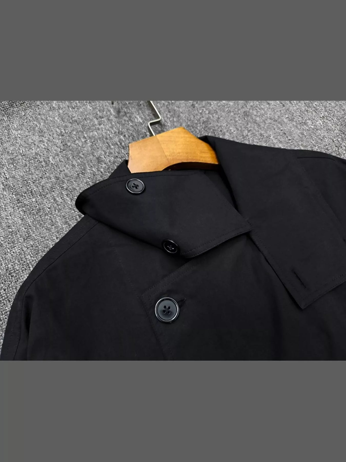 Double-Breasted Utility Jacket with Drawstring Hem