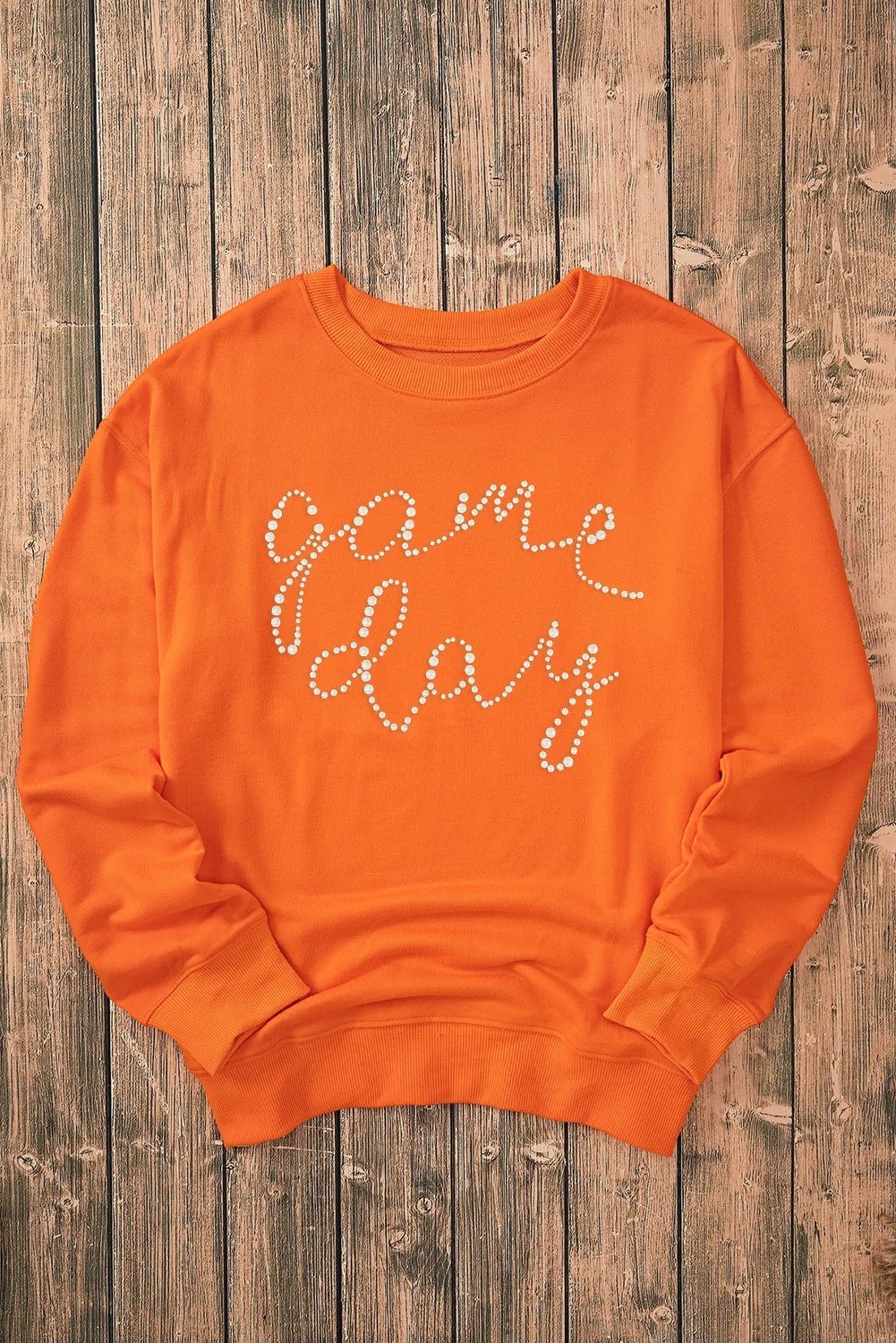 | Game Day Round Neck Long Sleeve Sweatshirt