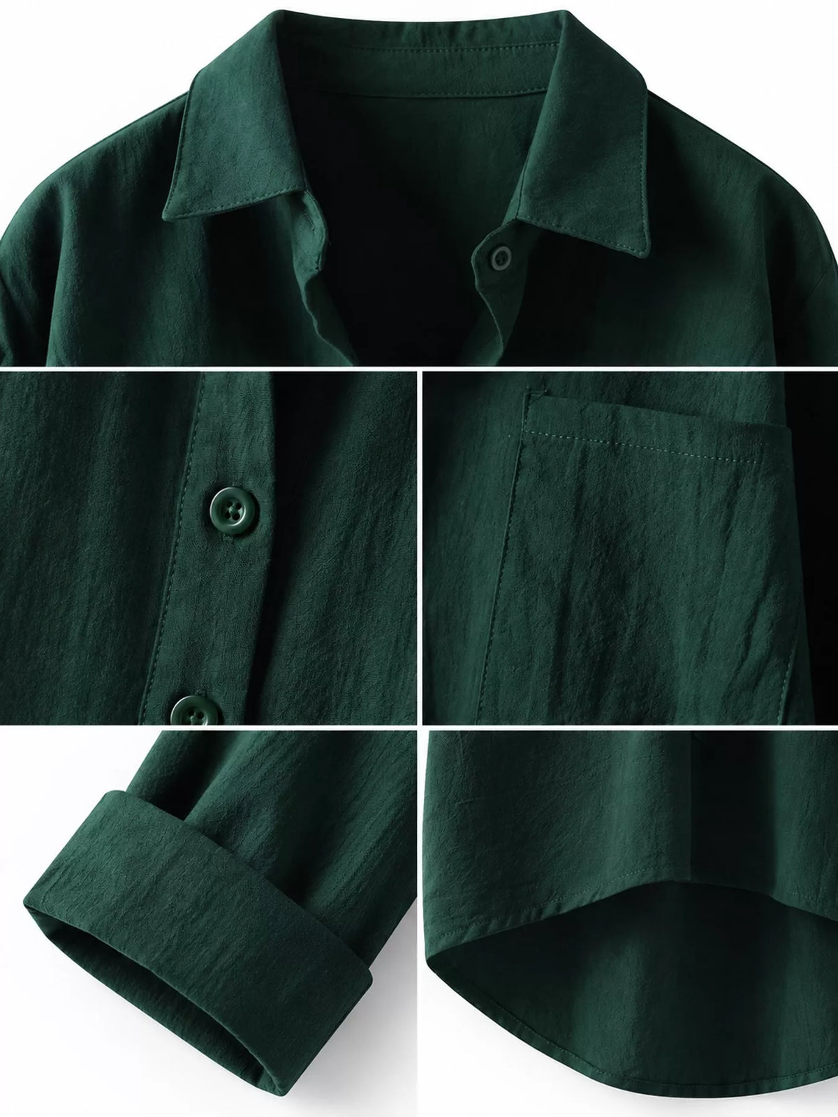 Full Size Casual Button-Down Shirt with Dual Chest Pockets Plus Size