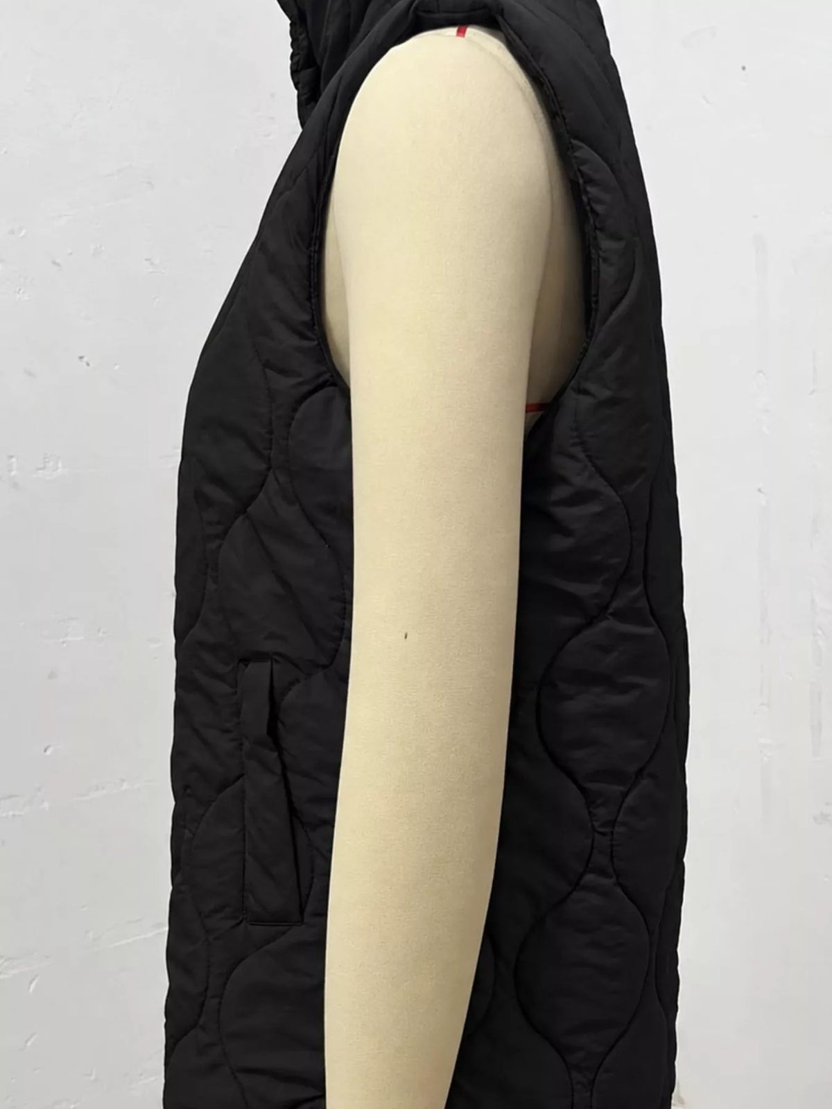 Quilted Snap Button Vest Coat