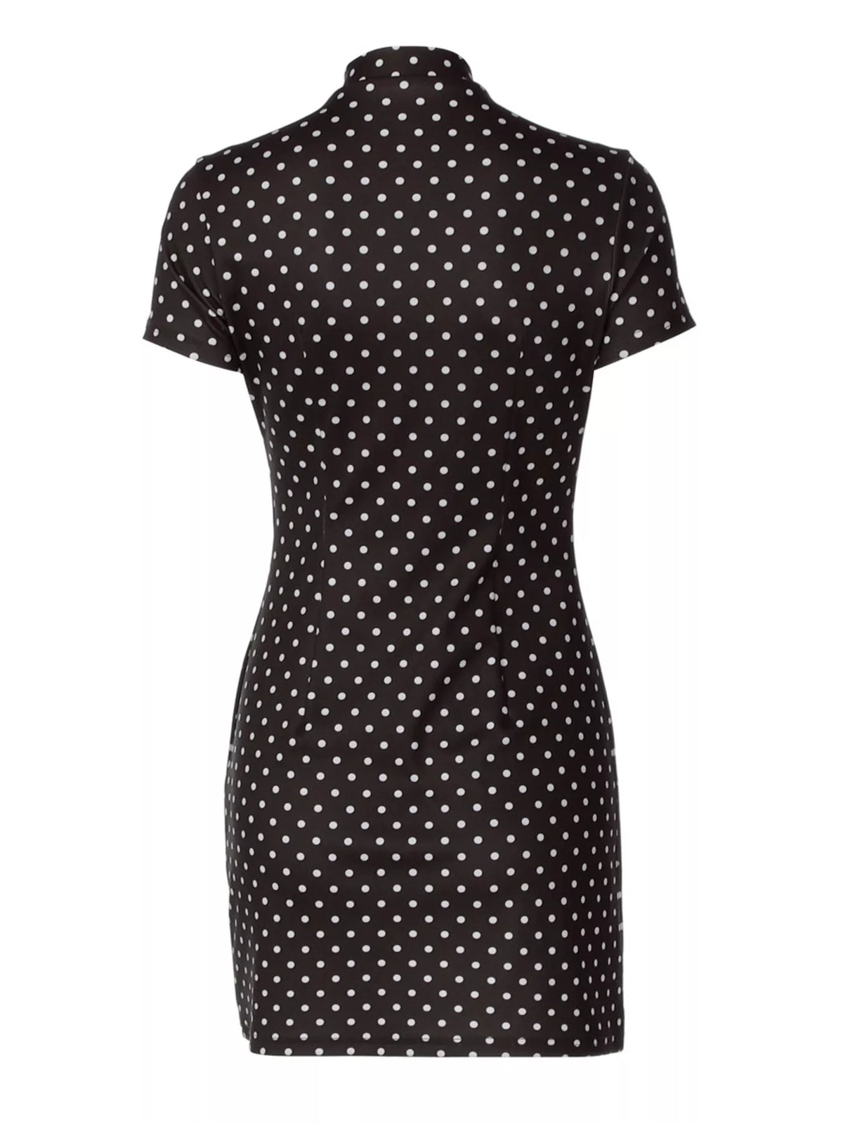Polka Dot Cut-Out Front Mini Dress