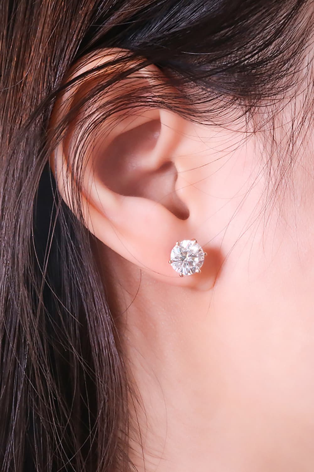 1 Carat Lab-Grown Diamond 18K Rose Gold Stud Earrings