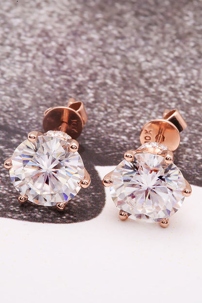 1 Carat Lab-Grown Diamond 18K Rose Gold Stud Earrings