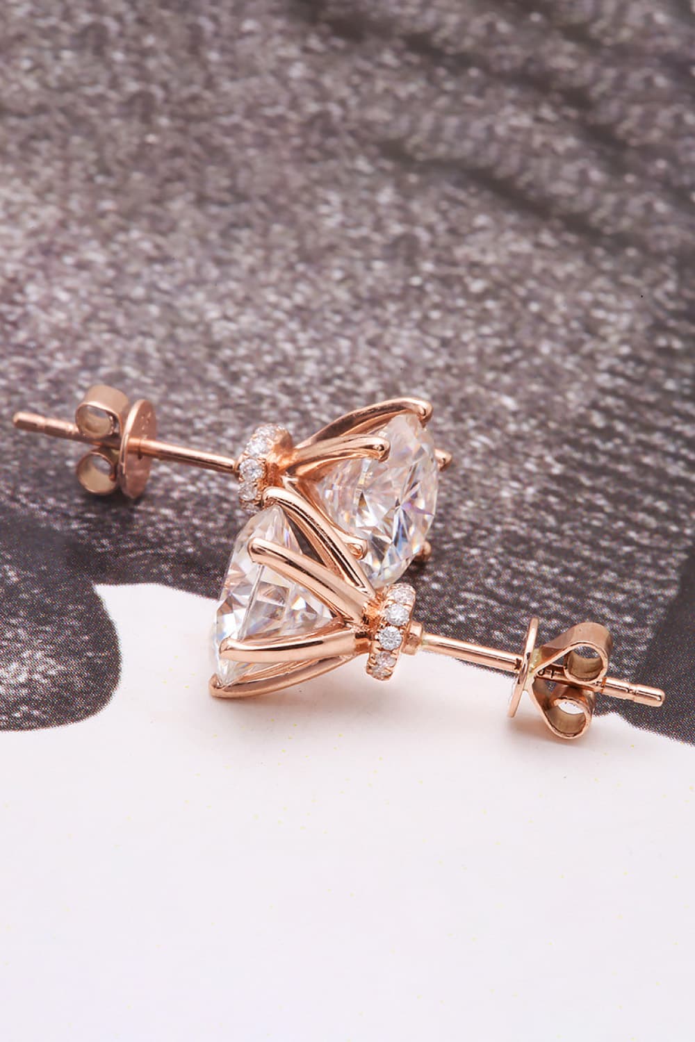 1 Carat Lab-Grown Diamond 18K Rose Gold Stud Earrings