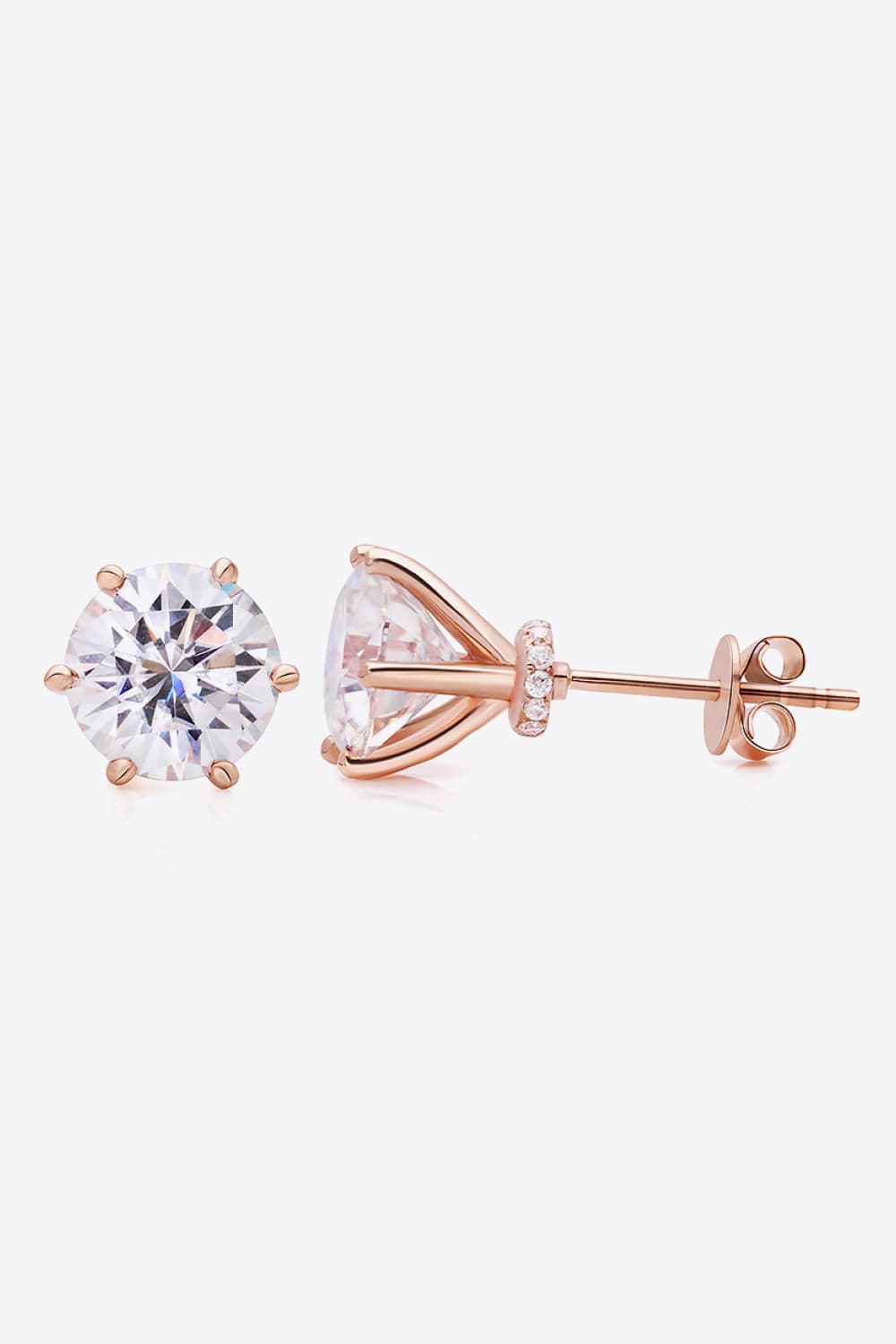 1 Carat Lab-Grown Diamond 18K Rose Gold Stud Earrings