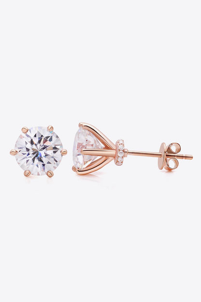 1 Carat Lab-Grown Diamond 18K Rose Gold Stud Earrings