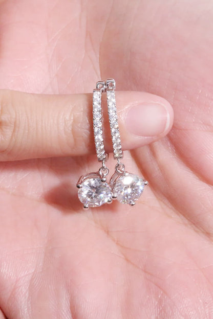 1 Carat Lab-Grown Diamond Drop Earrings