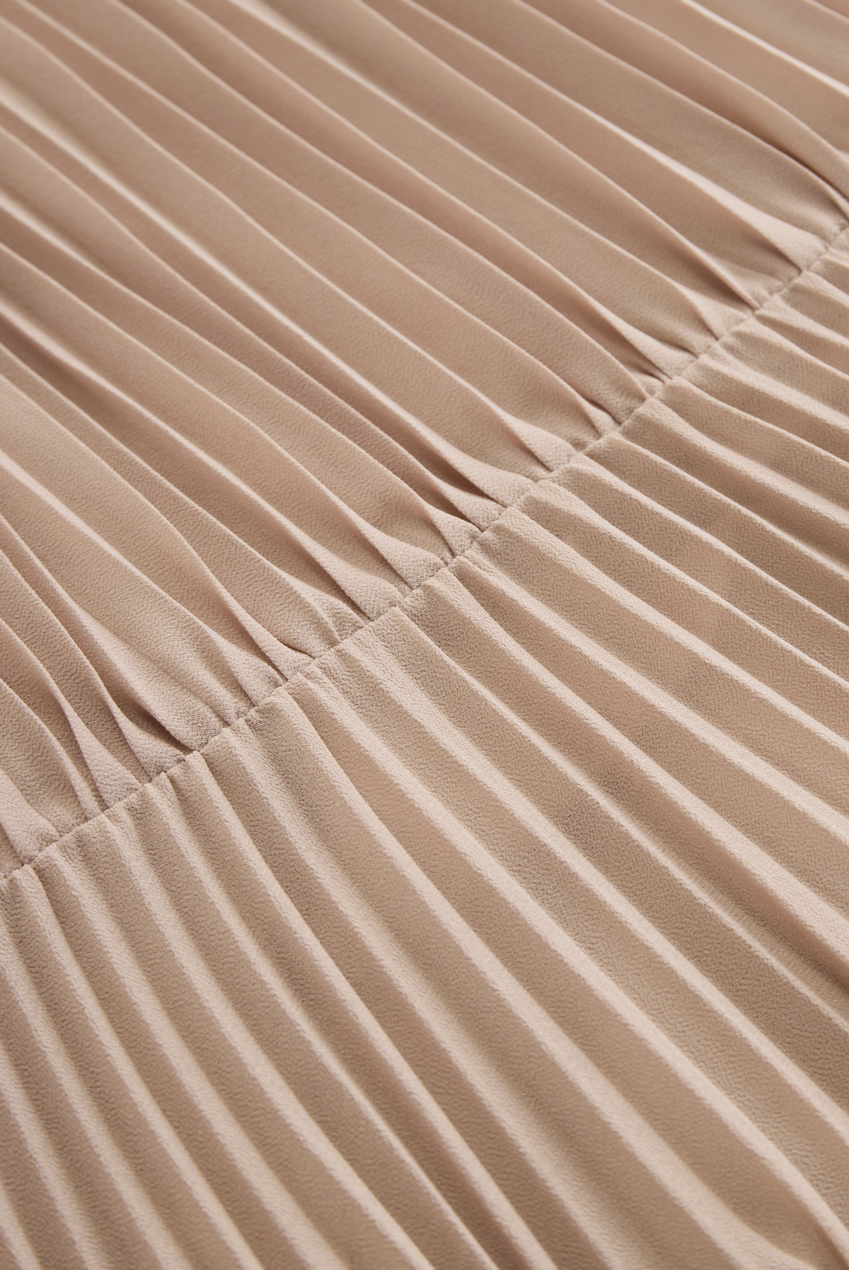 Pleated High-Neck Maxi Dress