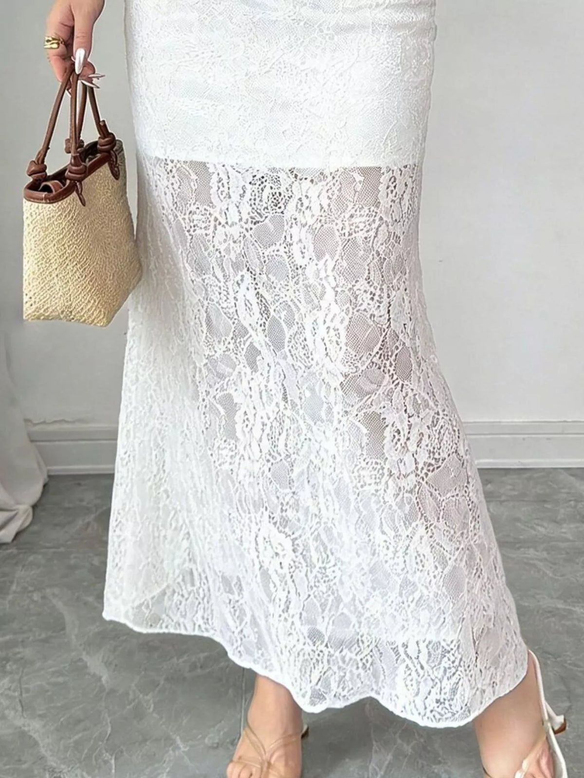 Lace Mermaid Maxi Skirt
