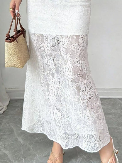 Lace Mermaid Maxi Skirt