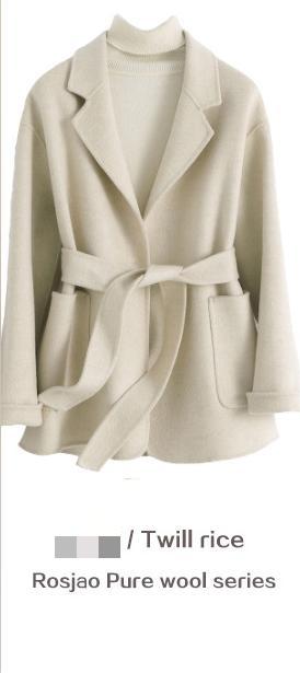 Handmade Reversible Cashmere Woolen Coat Ivory
