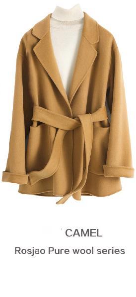 Handmade Reversible Cashmere Woolen Coat Gold