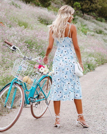 Printed V Neck Day to Night Dress