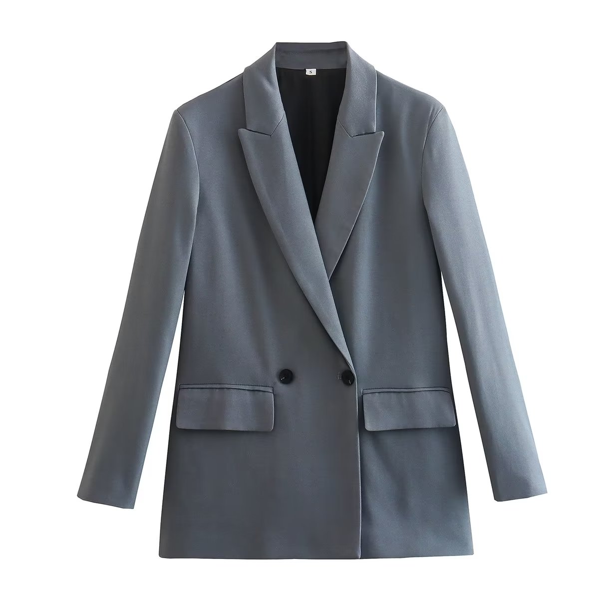 Double Breasted Blazer Dark Grey