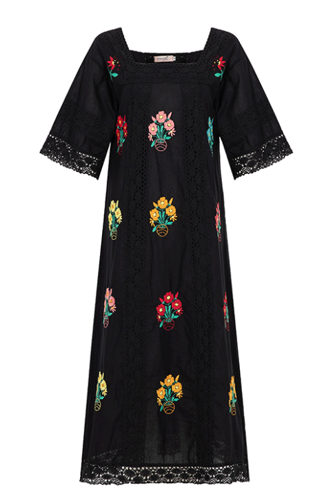 Trendy Chic Day to Night Ankle Length Kaftan Black