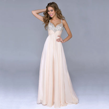 Arianne Chiffon Sequin A Line Gown Pink