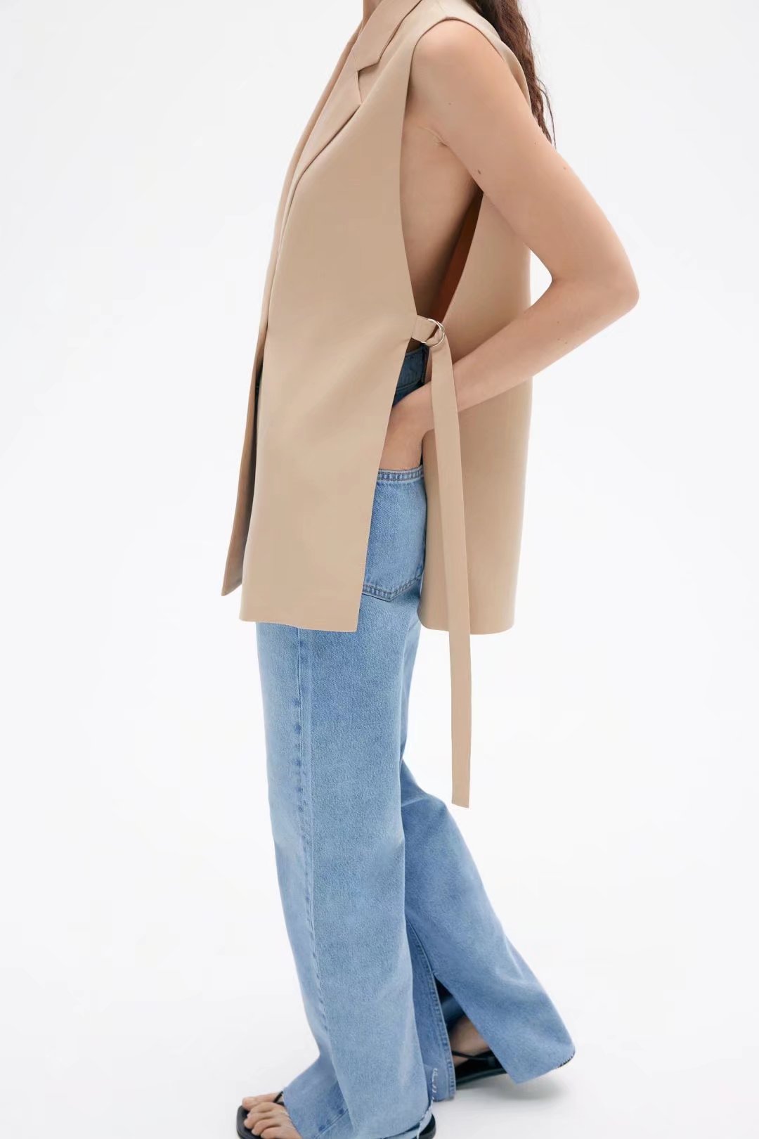 Woven Collar Vest
